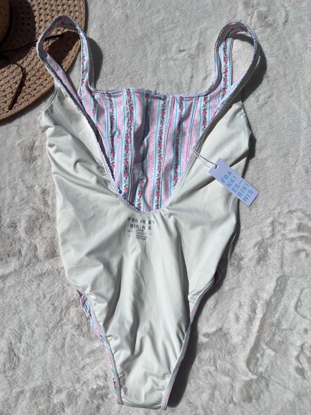 Frankie’s Bikinis Etta Floral One Piece Swimsuit Size Large